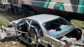 18-year-old walks away with minor injuries after crashing into a train in Rainier