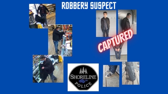 Shoreline police arrest suspect who allegedly used pepper spray to rob a convenience store