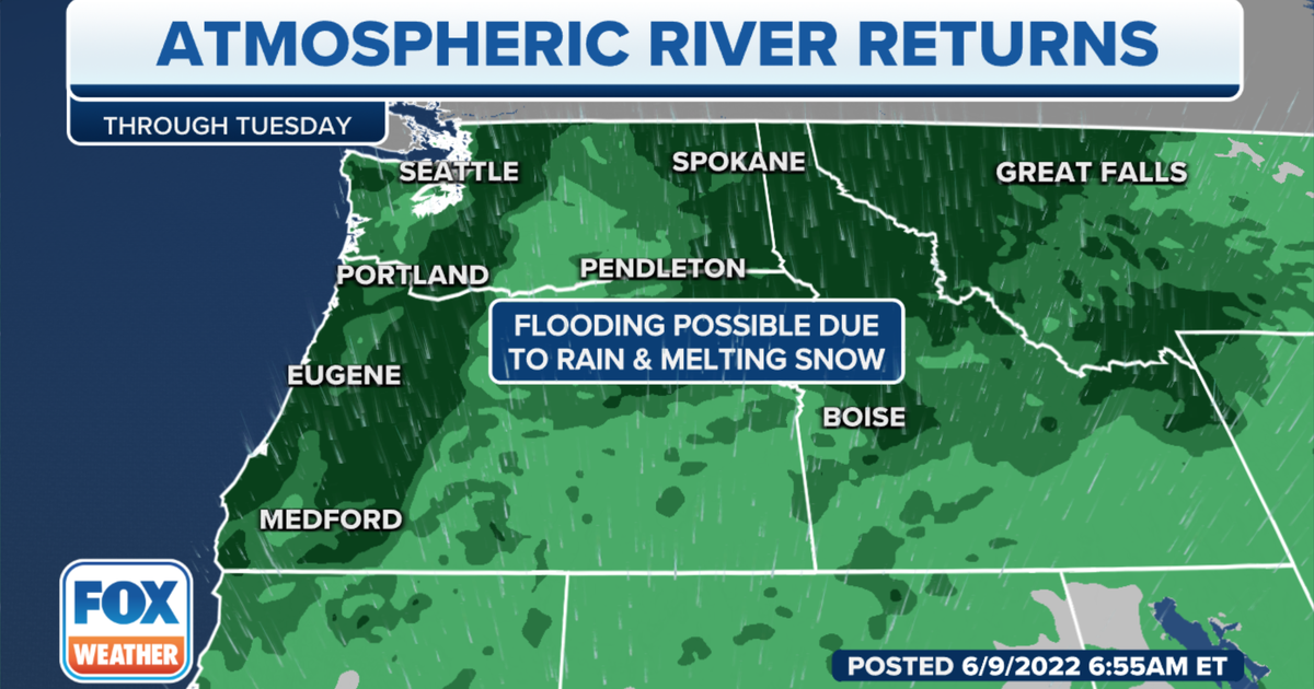 Atmospheric river soaking Pacific Northwest could bring wettest June on ...