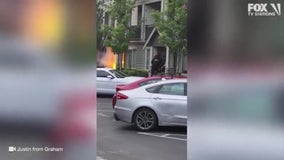 VIDEO: Detectives blow up front door to arrest Kent homicide suspect