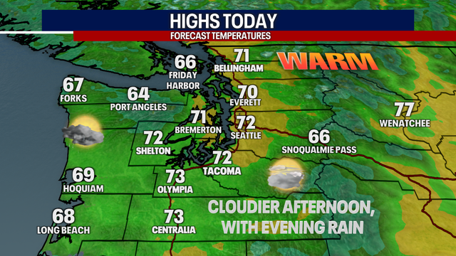Highs soar to the 70s in Seattle