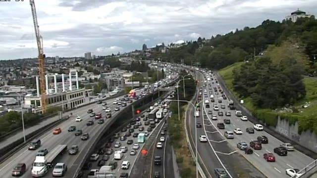 Deadly crash, police investigation caused backups in both directions of I-5 in Seattle for Friday's PM commute