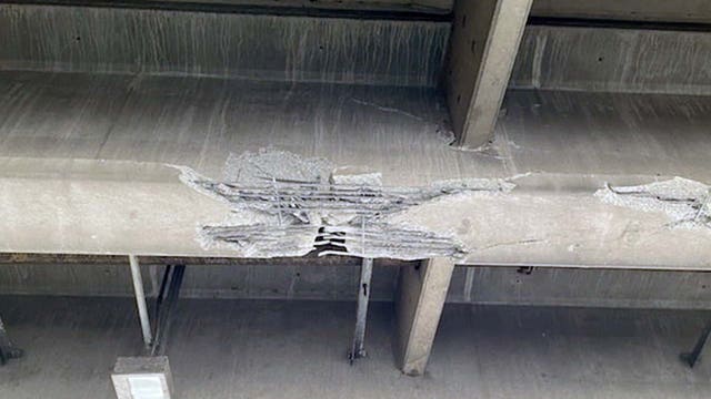 Lind Ave overpass remains closed at I-405 in Renton after being struck by truck