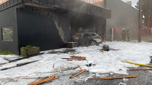 Driver in crisis crashes into building, causes fire in Seattle's Georgetown neighborhood