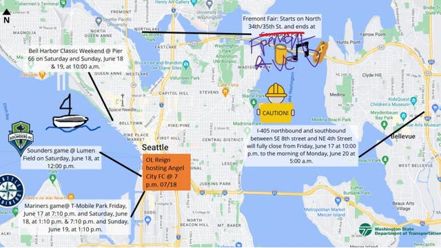 WSDOT: Plan ahead for a weekend packed with sports, local events, construction