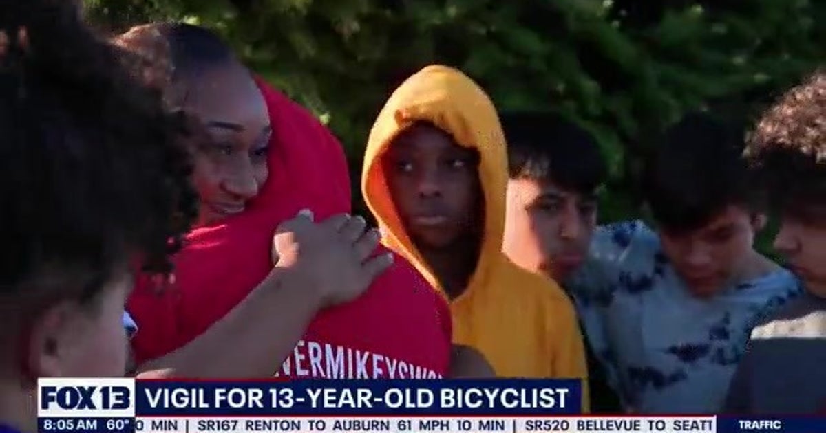 Family, friends hold vigil for 13-year-old cyclist killed while ...