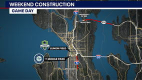 Construction projects could cause traffic snarls on big sports weekend in Seattle