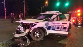 Suspected hit-and-run driver arrested after crashing into Tacoma police car