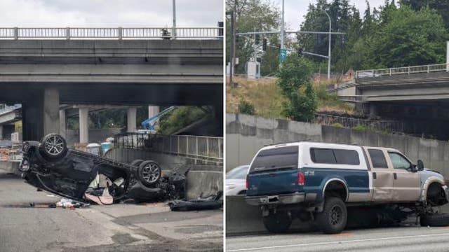 WSP looking for witnesses after driver causes deadly rollover crash on I-5 in Shoreline