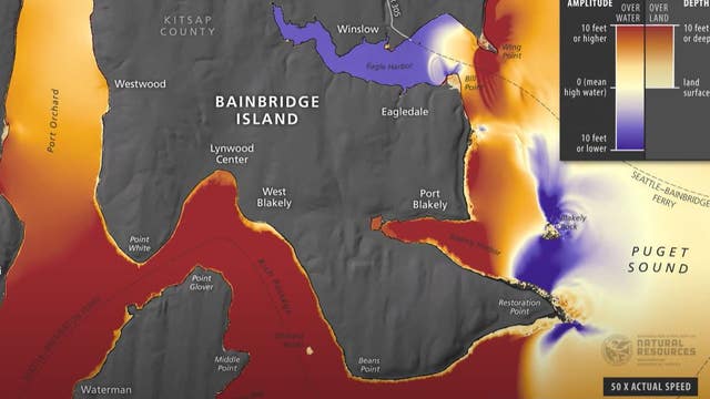 Report says tsunami triggered by Puget Sound earthquake would hit Seattle in minutes