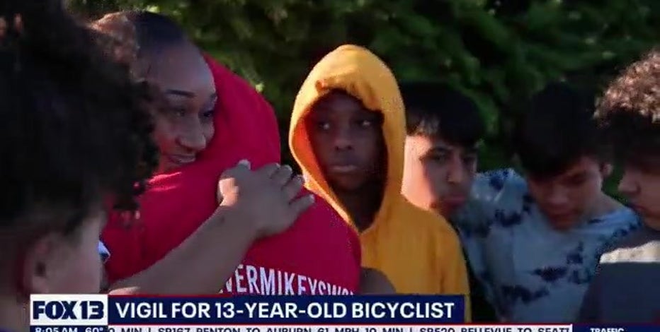 Family, friends hold vigil for 13-year-old cyclist killed while crossing the street in Parkland