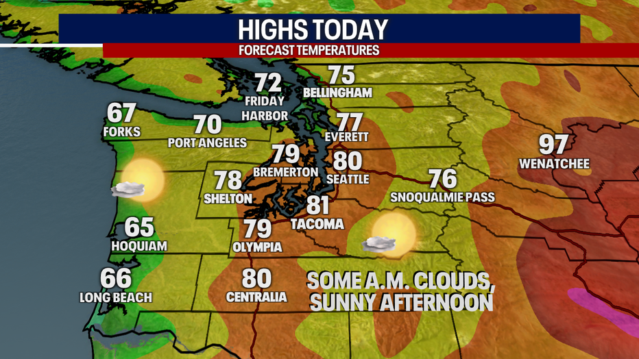 Cooler And Cloudier Through Saturday, Very Hot Next Week