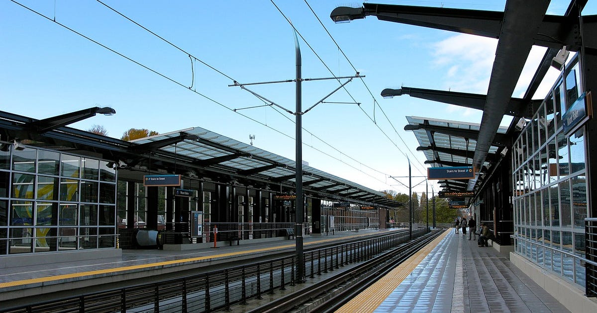 Car drives onto light rail tracks at Seattle's Mount Baker station