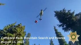 VIDEO: Crews rescue woman near Cathedral Rock Mountain