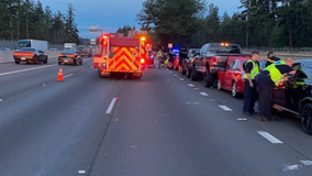 Minor injuries reported after multi-car crash on southbound I-5 near JBLM