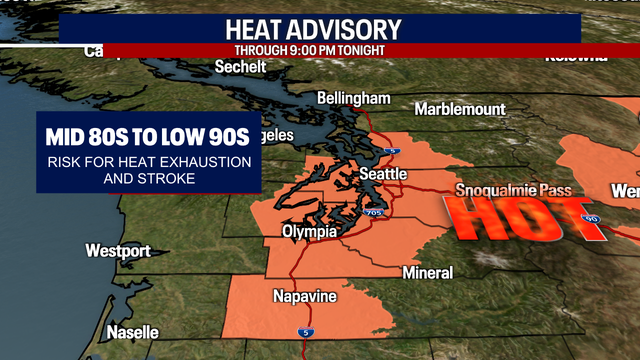 Seattle weather: A hot Wednesday ahead with a chance of mountain thunderstorms