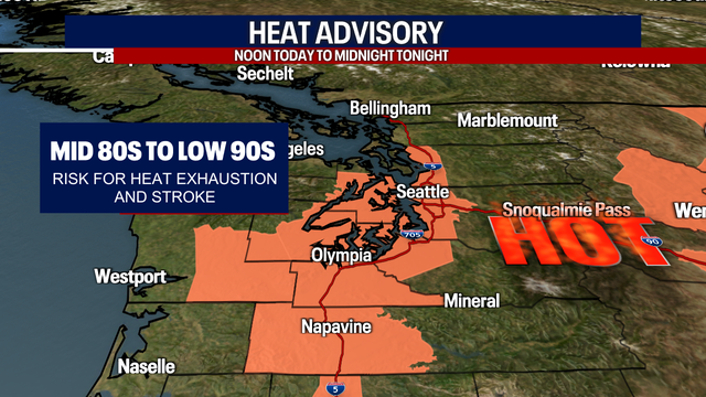 Seattle weather: Scorching end to August as Heat Advisory goes into effect