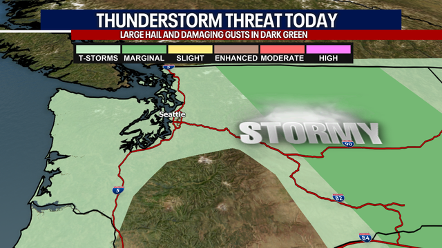 Cooler temps for Puget Sound, lightning threat across Washington