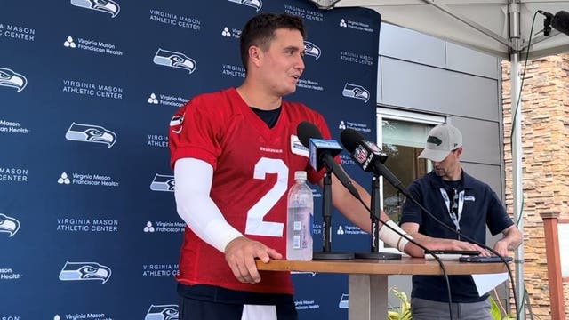 Geno Smith, Drew Lock discuss early days of QB battle in camp