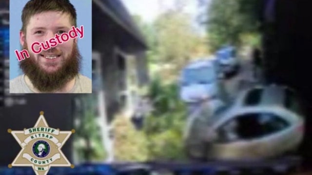 Kitsap Sheriff: Fugitive arrested, rammed patrol car trying to escape deputies