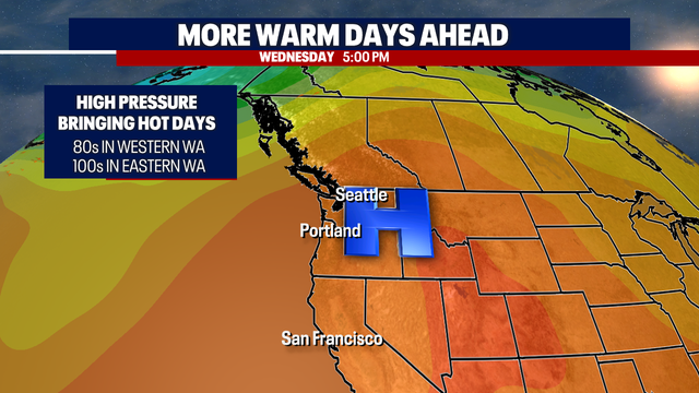 Seattle weather: Comfortable weekend, heating up next week