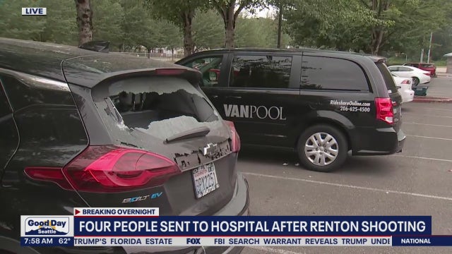 4 hospitalized after overnight shooting in Renton, suspects still on the run