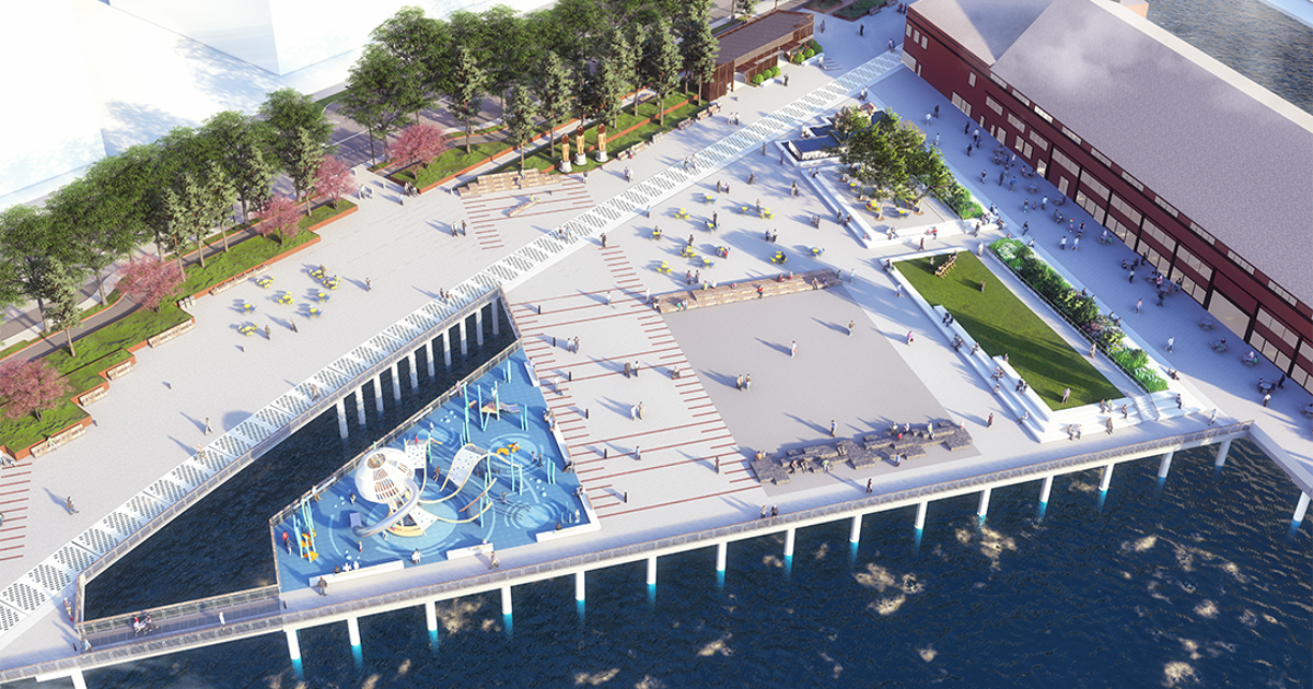 Construction of new Seattle Waterfront Park begins at site of 2020 pier ...