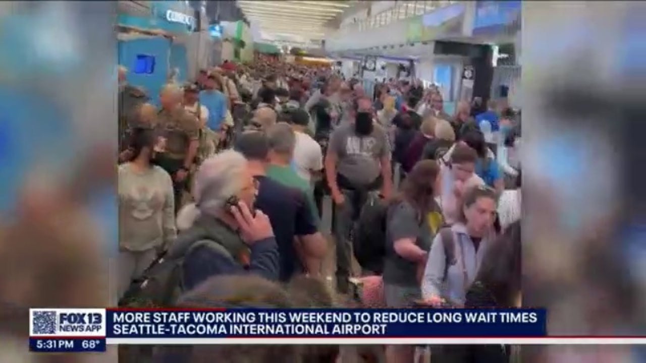 Seattle-Tacoma International Airport adds extra staff for weekend travel after lengthy TSA wait times