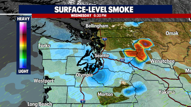 Western Washington conditions: Smoke returns Wednesday, cooler and cloudier Thursday