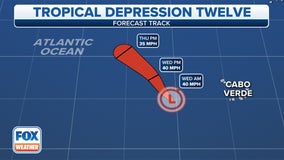 Tropical Depression 12 forms in Atlantic