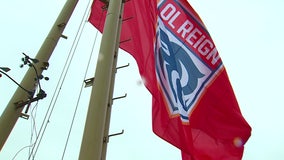 OL Reign flag hoisted atop Space Needle for first time as club enters playoffs