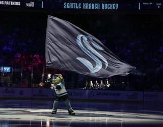 KUOW - Seattle Kraken mascot 'Buoy' makes big debut on the ice