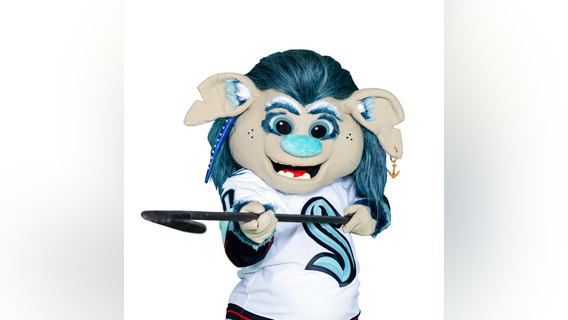 Seattle Kraken unveil new mascot 'Buoy,' a blue sea troll inspired by famous Fremont Troll