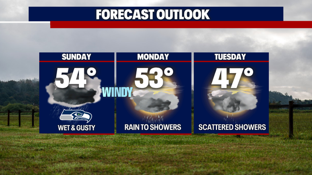 Puget Sound: Seahawks Sunday brings rain, wind on Halloween