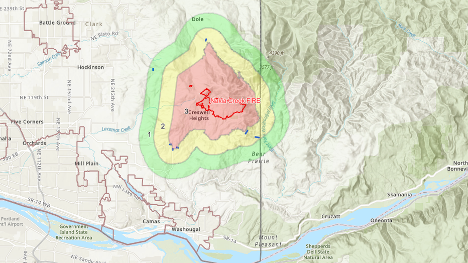 Nakia Creek Fire: 1,796 Acres Burned East Of Vancouver, 5% Contained ...