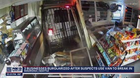 VIDEO: Thieves use stolen van to smash through 2 businesses in Madrona