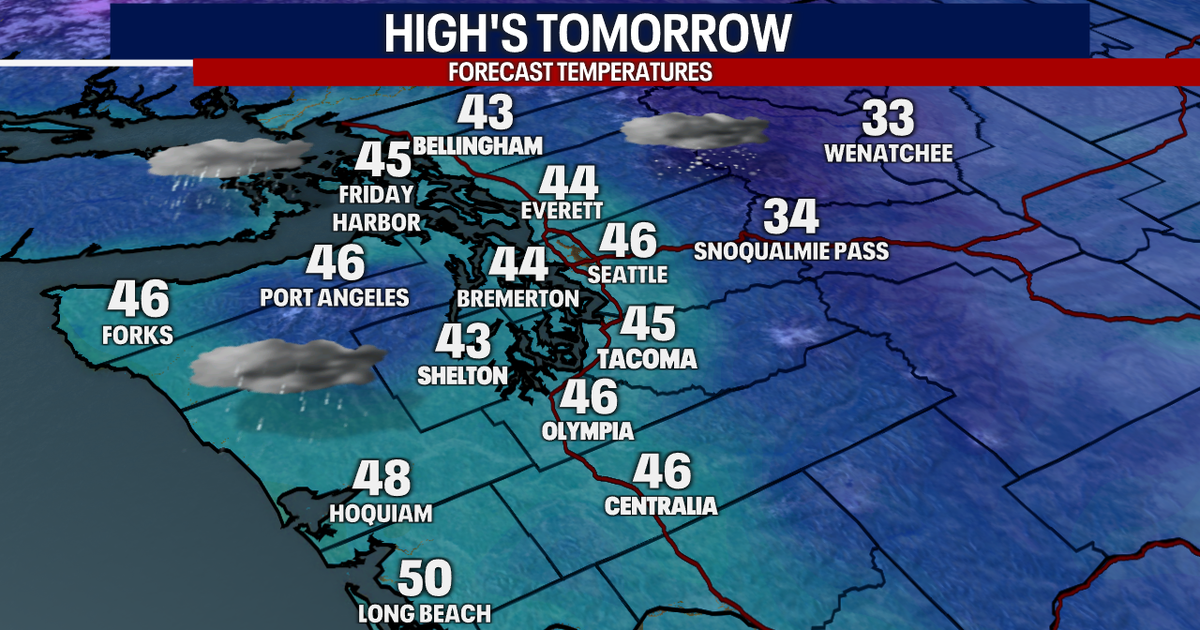 Thursday's Forecast: Scattered showers and mountain snow | FOX 13 Seattle