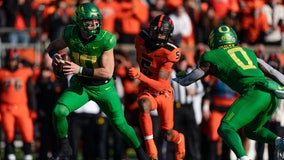 This week’s college football game on FOX: No. 15 Oregon battles UNC in the Holiday Bowl