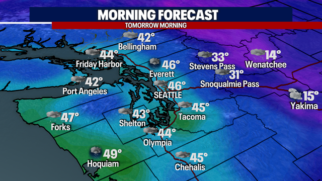 Christmas Forecast: Showers and warm temperatures