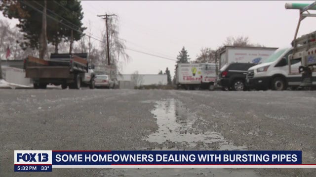 Homeowners dealing with frozen, bursting pipes after storm