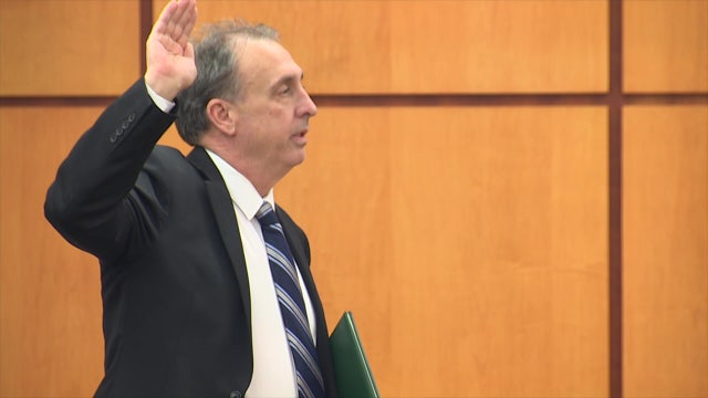 Pierce County Sheriff Ed Troyer testifies in criminal trial against him