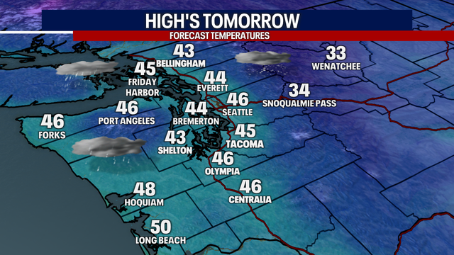 Thursday's Forecast: Scattered showers and mountain snow