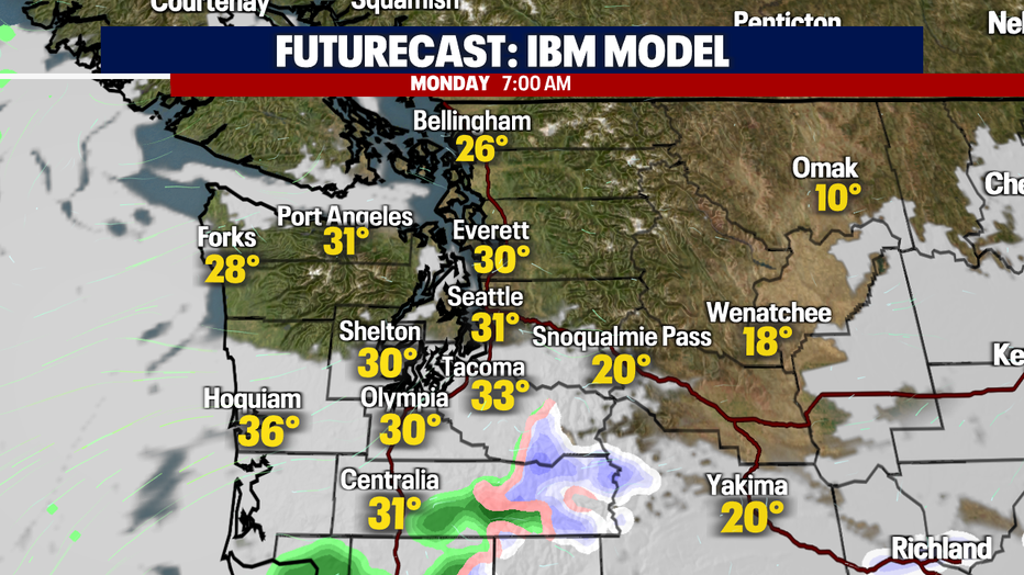 Seattle weather Icy roads possible Monday