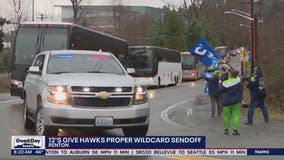 Seahawk fans sendoff players to their Wildcard matchup against San Francisco