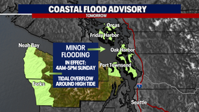 Seattle weather: Minor coastal flooding, gusty winds expected tomorrow