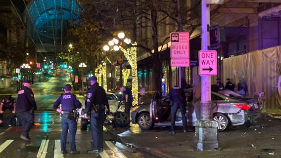 Seattle Police: Suspect arrested for DUI after crashing car in front of officer