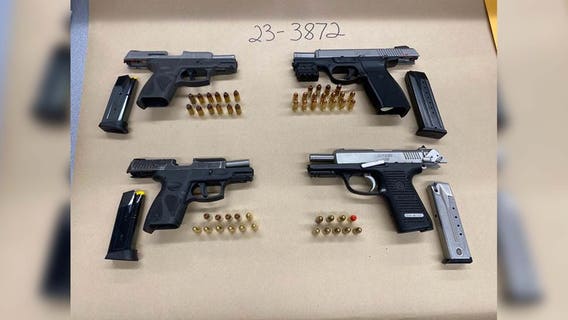 4 arrested driving stolen car, guns seized following pursuit from Seattle to Tukwila