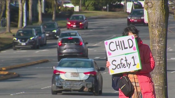 Families protest proposed opioid treatment center location in Lynnwood