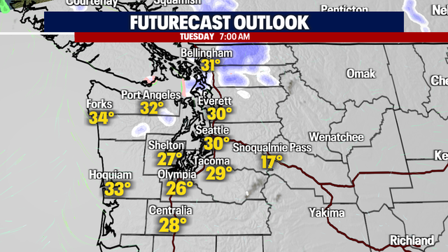 Tomorrow Morning: Flurries for some