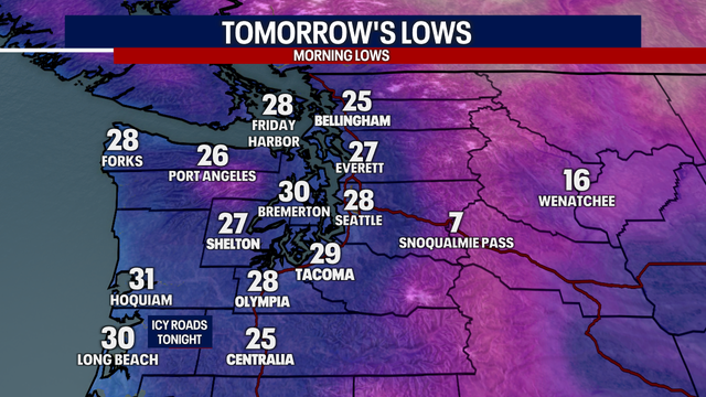 Tonight's forecast: Feeling like the teens due to the winds